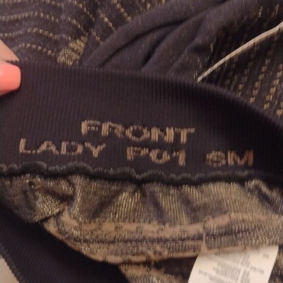 NWT UYN Lady Cashmere Shiny 2.0 Pants Celebrity Gold size S/M - Picture 10 of 11